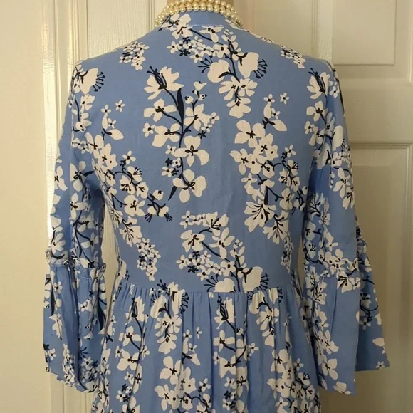 Sail to Sable Floral Bell Sleeve Dress Sz. XS - Picture 4 of 8